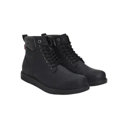 Men's Black Solid Boots