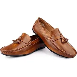 Men's Black Walking and Office Shoes | PVC Sole for Traction, Synthetic Leather Outer and Memory Foam Inner for Comfortable All-Day Performance_