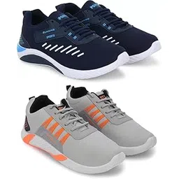 Men’s Breathable Running Shoes – Stylish Sports 2 Pair Set Multi