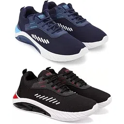 Men’s Breathable Sports Running Shoes – Twin Pair Bundle Multi