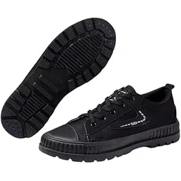 Men's Canvas Rubber Sole Casual Shoes Non-Slip and Comfortable Footwear
