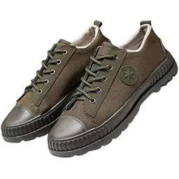 Men's Canvas Rubber Sole Casual Shoes Non-Slip and Comfortable Footwear