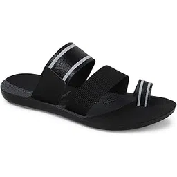 Men's Casual Flip-Flops & Slipper | Stylish & Comfortable (Black, UK Footwear Size System, Adult, Men, Numeric, Medium, 10)