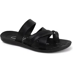 Men's Casual Flip-Flops & Slipper | Stylish & Comfortable (Black, UK Footwear Size System, Adult, Men, Numeric, Medium, 6)
