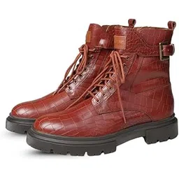 Men's Casual Leather Boots | Stylish Lace-Up Design with Cushioned Insole | Durable, Comfortable & Trendy