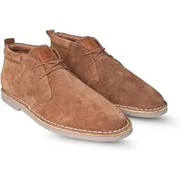 Men's Casual Leather Boots | Stylish Lace-Up Design with Cushioned Insole | Durable, Comfortable & Trendy