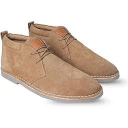 Men's Casual Leather Boots | Stylish Lace-Up Design with Cushioned Insole | Durable, Comfortable & Trendy