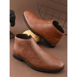 Men's Casual Outdoor High Top Chelsea Boots, Comfortable Hiking and Trekking Boots For Men
