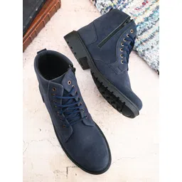 Men's Casual Outdoor High Top Lace Up Boots, Comfortable Hiking and Trekking Boots For Men