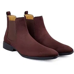 Men's Casual Suede Material Slip-on Ankle Chelsea Boots