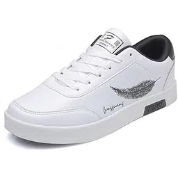 Men's Casual Synthetic Lace-ups Casual Shoes (White)