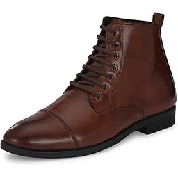 Men's Chelsea Ankle Boots | Casual Boots for Men | 6 Inches Boots | Ankle Height Boots| All Day wear | Comfortable Formal Office & Business Wear Shoes | Lace up Boots | Derby Boots