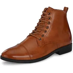 Men's Chelsea Ankle Boots | Casual Boots for Men | Ankle Height Boots| All Day wear | Comfortable Formal Office & Business Wear Shoes | Lace up Boots | Derby Boots