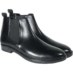 Men's Chelsea Boots | Ankle Boot | Men's High Ankle Slip On Outdoor Fashion Winter Stylish Formal and Semi Casual Chelsea Boot | Slip-On Synthetic Leather