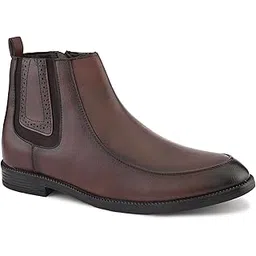 Men's Chelsea Boots | Ankle Height Boot| Formal, Office & Casual Wear Shoes | Soft Cushioned Insole, Slip-Resistance, Dynamic Feet Support, Arch Support & Shock Absorption