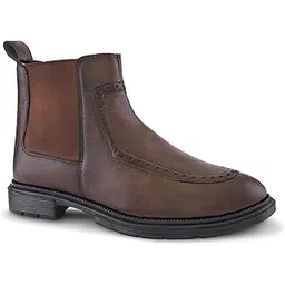 Men's Chelsea Boots | Ankle Height Boot| Office & Casual Wear Shoes | Soft Cushioned Insole, Slip-Resistance, Dynamic Feet Support & Shock Absorption