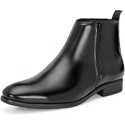 Men's Chelsea Boots | Ankle Height Casuals for Men| All Day wear Comfortable Formal Office & Business Wear Shoes | Zipper Boots