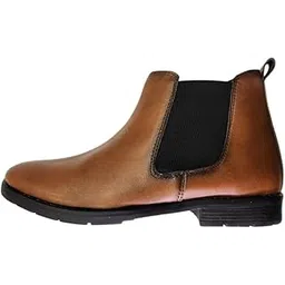Men's Chelsea Boots | Classic Slip-On Ankle Boots with Synthetic Leather Finish | Stylish Durable & Comfortable | Office Ride Bike
