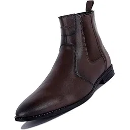 Men's Chelsea Boots | Handcrafted | High Ankle Boot| Comfortable Formal Office & Casual Wear Shoes | Dual Tone Patina Finish (LSRG_CLBB)