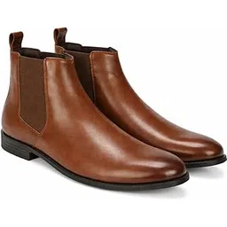 Men’s Chelsea Boots | Premium Brown Leather Ankle Boots | Slip-On Formal & Casual Shoes for Office & Party