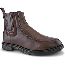 Men's Chelsea Chain Boots | Ankle Height Boot| Formal, Office & Casual Wear Shoes | Soft Cushioned Insole, Slip-Resistance, Dynamic Feet Support & Shock Absorption