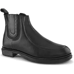 Men's Chelsea Chain Boots | Ankle Height Boot| Formal, Office & Casual Wear Shoes | Soft Cushioned Insole, Slip-Resistance, Dynamic Feet Support & Shock Absorption