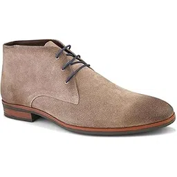 Men's Chukka Boots High Top Ankle Regular Casual Lace Up Shoes Textured Footwear with Soft Cushioned Footbed TPR Sole | Stylish Flexible for Party and Outdoor