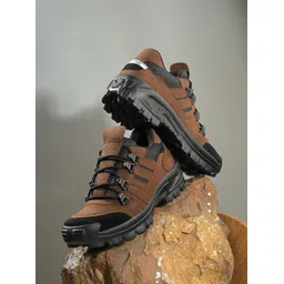 Men's Comfortable Lightweight Trendy Outdoor Classy Lace Up Shoes, Casual Ankle Boots For Men