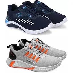 Men’s Cushion Running Shoes – Sports Shoe Combo Pack of Two Multi