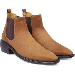 Men's Elevator Height Increasing Casual Suede Chelsea Boots