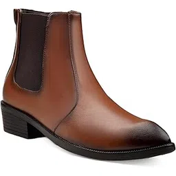 Men's Faux Leather Material, Casual Formal Slip-On Chelsea Boot And Outdoor Wear Dress Boot
