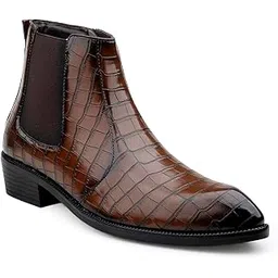 Men's Faux Leather Material Casual Formal Slipon Chelsea Boot And Outdoor Dress Boot