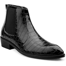 Men's Faux Leather Material Casual Formal Slipon Chelsea Boot And Outdoor Dress Boot