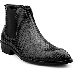 Men's Faux Leather Material, Casual Formal Slipon Chelsea Boot And Outdoor Wear Dress Boot