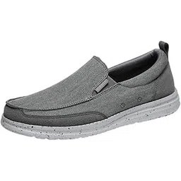 Men's Flat Slip-On Shoes Lightweight Cloth Comfortable Walking Footwear