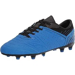 Men's Football Shoes Outdoor Sports Football Kids Teenager Football Shoes, Royal Black, 7 UK