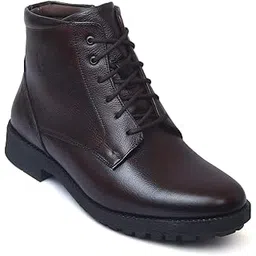 Men's Genuine Leather Ankle Boots ZA-4692 Ideal For Office, Party & Travelling | Strong Grip With Shock Absorption Property & Memory Cushion Insole