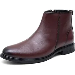 Men's Genuine Leather Chain Boots