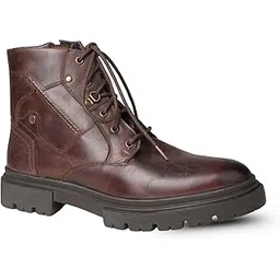 Men's Genuine Leather Chelsea Boots | Stylish Lace-Up Design with Cushioned Insole | Comfortable & Trendy for Casual Wear