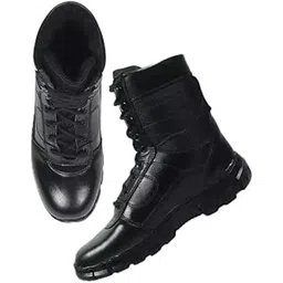 Men's Genuine Leather High Ankle Boots | Stylish Lace-Up & Zip Design | Cushioned Insole for Comfort | Durable & Trendy for Everyday Wear