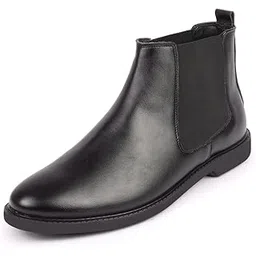Mens High Ankle Chelsea Boots | Slip-On Formal & Casual Style Shoes | Winter Urban Riding Sleek Boots