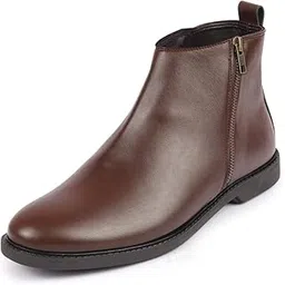 Men's High Ankle Zipper Closure Fashion Trend Classic Work Boots (6-13 UK)