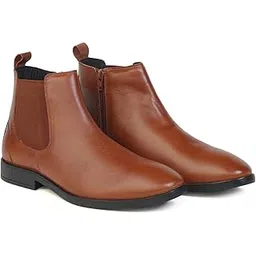 Men's Italian Leather High Ankle Boots Handcrafted British Style Chain Boots for Men