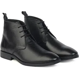 Men's Italian Leather High Ankle Boots Handcrafted British Style Chukka Boot Shoes for Men