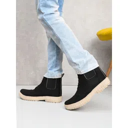 Men’s Lace-Up Ankle Boots with Contrast Sole | Casual & Everyday Wear Boots Boots For Men