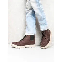Men’s Lace-Up Ankle Boots with Contrast Sole | Casual & Everyday Wear Boots Boots For Men