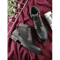 Men’s Lace-Up Ankle Boots with Rugged Sole | Casual & Work Boots Boots For Men