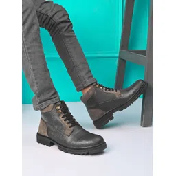 Men’s Lace-Up Ankle Boots with Rugged Sole | Casual & Work Boots Boots For Men