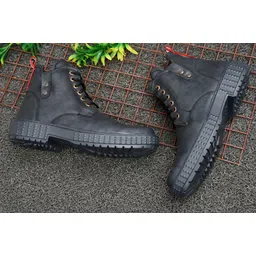 Men’s Lace-Up Ankle Boots with Textured Sole | Casual & Workwear Boots Boots For Men