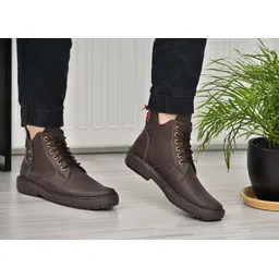Men’s Lace-Up Ankle Boots with Textured Sole | Casual & Workwear Boots Boots For Men